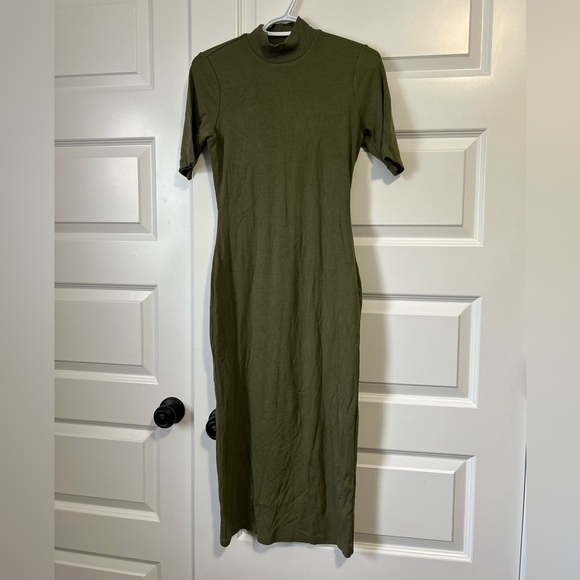 NWT Marine Layer Lexi Rib Mock Neck Midi Dress - Picture 1 of 8